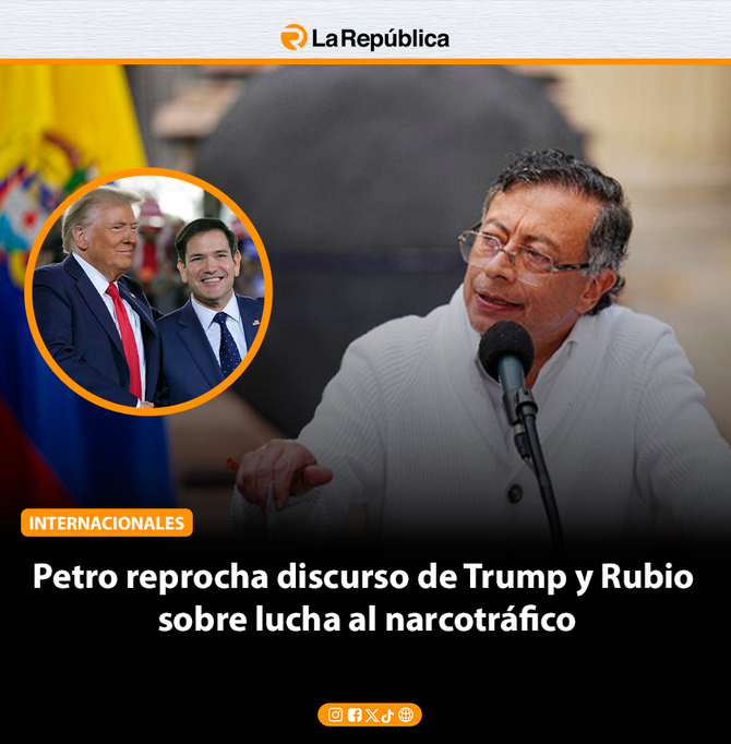 Petro reprocha discurso de Trump y Rubio  sobre lucha al narcotráfico - Cover Image